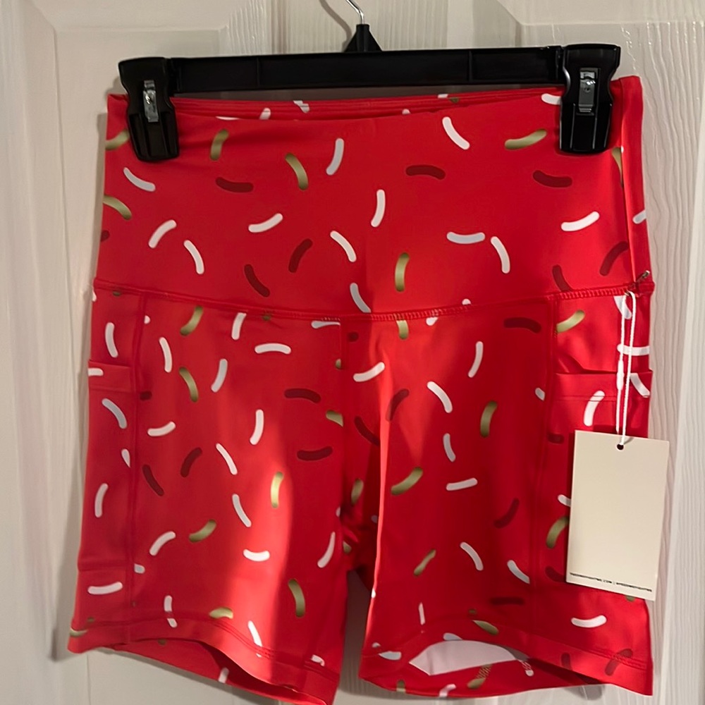 Feed me Fight me Red Sprinkles pocketed shorts